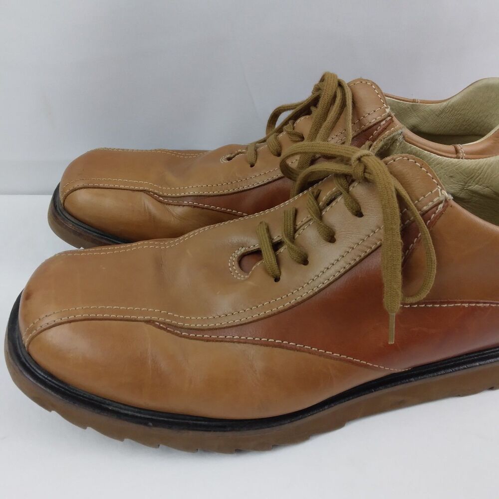 Kenneth Cole Reaction Brown Leather Lace Up Oxford 2 Tone Y2K Preppy Men's 12 - Picture 9 of 16